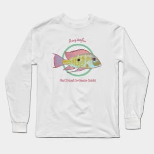 Red Striped Eartheater Cichlid Long Sleeve T-Shirt